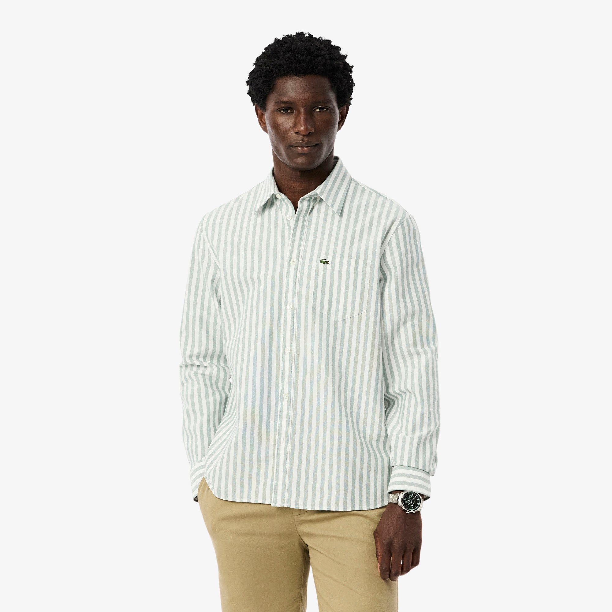 Chemise à manches longues - Vert & Blanc
