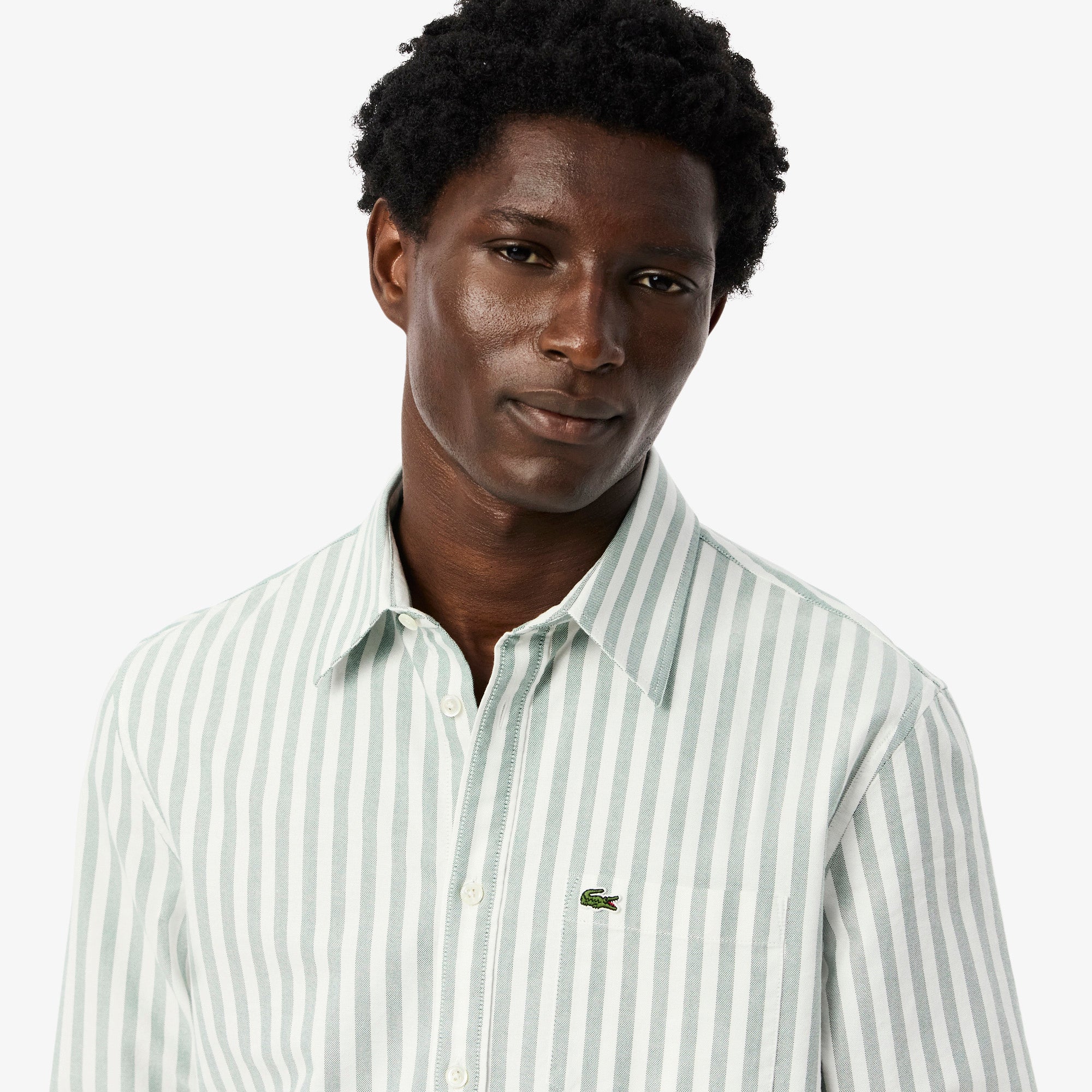 Chemise à manches longues - Vert & Blanc
