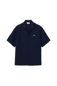 Chemise tissu gaufré - Marine