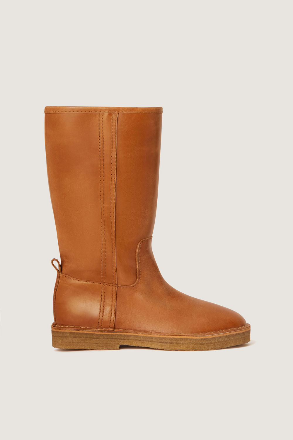 COGNAC _ Bottes Sauvage en cuir - Cognac