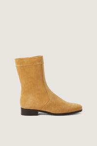 BEIGE _ Bottines Ecaille en cuir - Beige