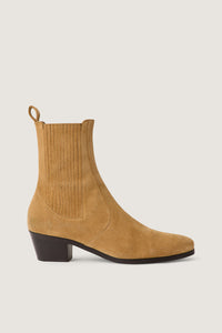 BEIGE _ Bottines Gazette en cuir - Beige