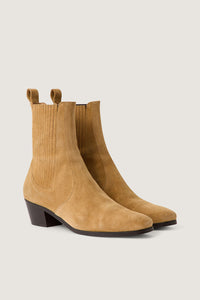 BEIGE _ Bottines Gazette en cuir - Beige