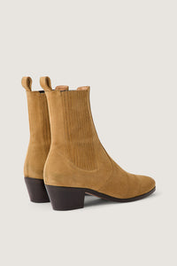 BEIGE _ Bottines Gazette en cuir - Beige