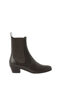 MARRON FONCE _ Bottines Gazette en cuir - Marron foncé