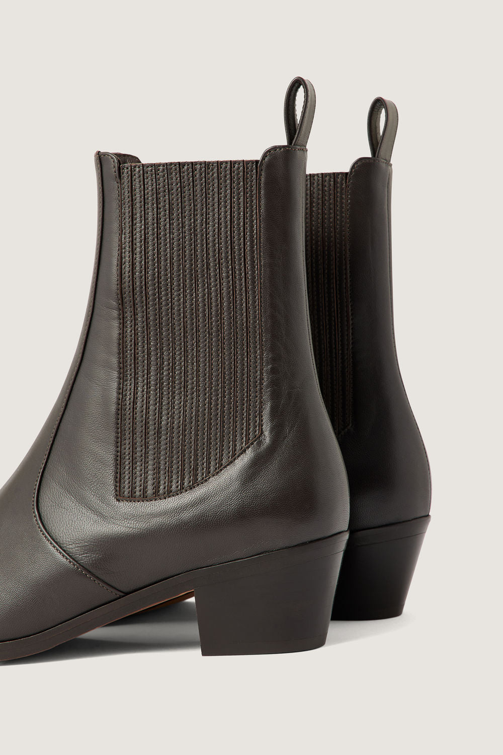 MARRON FONCE _ Bottines Gazette en cuir - Marron foncé