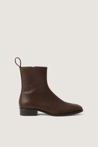 MARRON FONCE _ Bottines West en cuir - Marron foncé