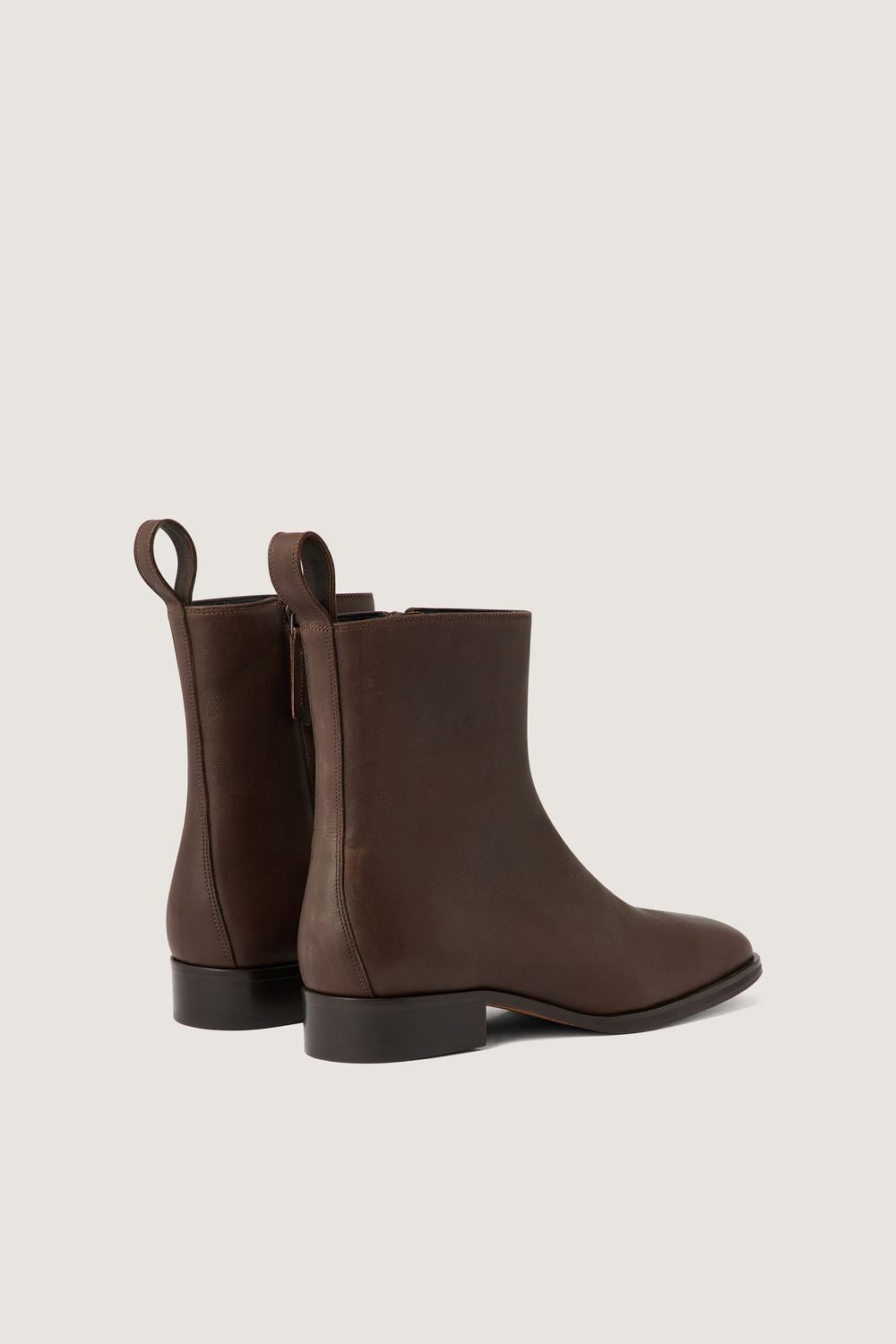 MARRON FONCE _ Bottines West en cuir - Marron foncé