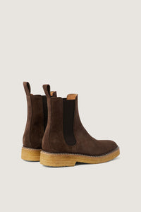 MARRON _ Bottines Wild en cuir - Marron