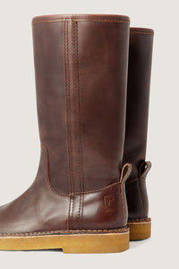 MARRON _ Bottes Sauvage en cuir - Marron