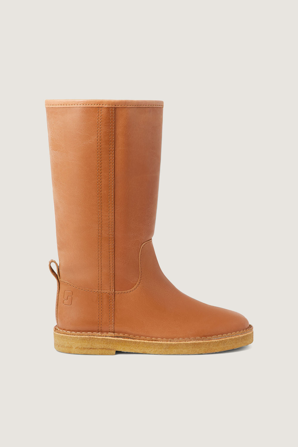 COGNAC _ Bottes Sauvage en cuir - Cognac