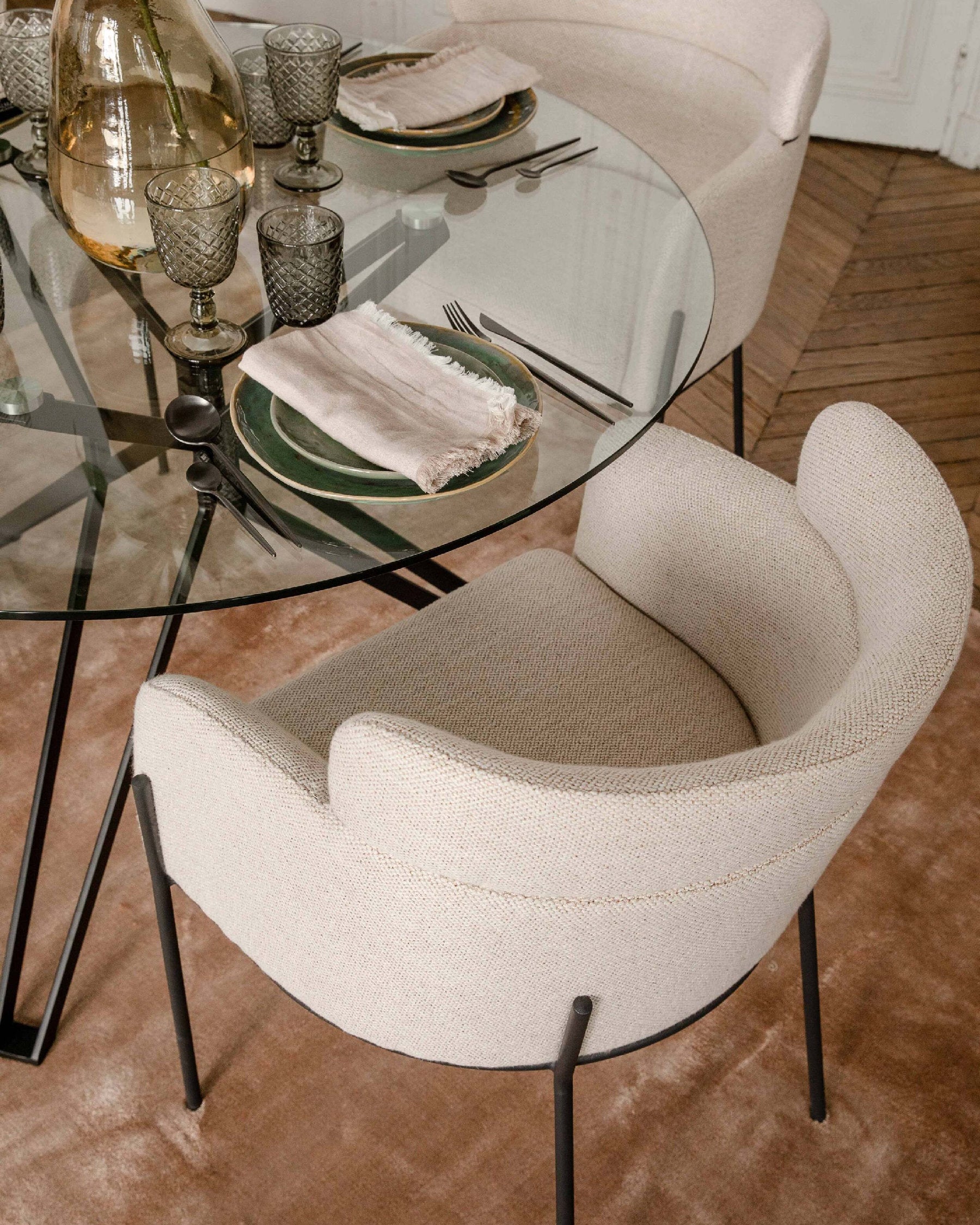 Chaise design Baron - Beige sable