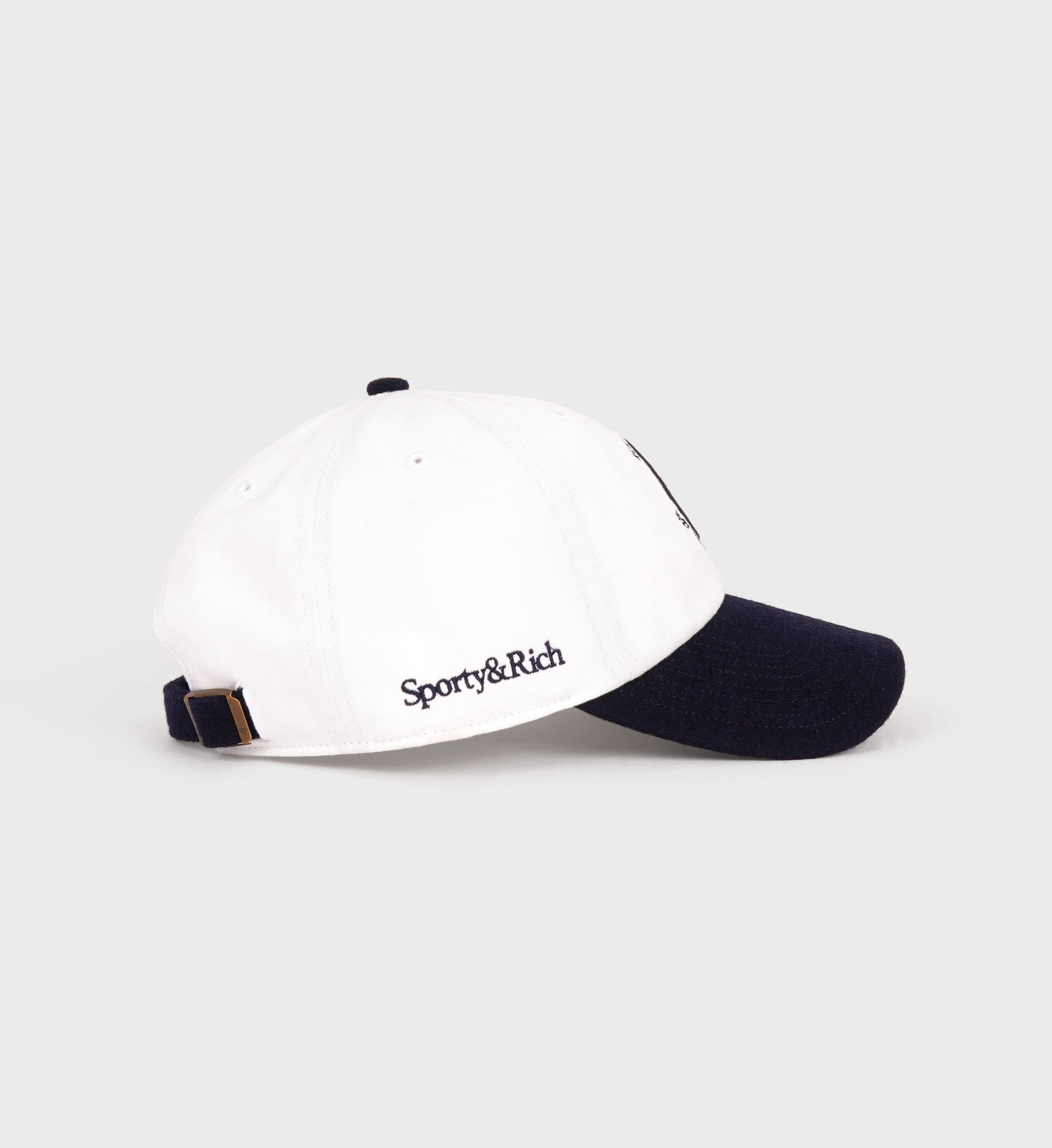 Casquette brodée en tissu - White