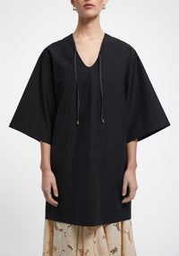 Robe midi Chapman à manches courtes - Black