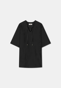 Robe midi Chapman à manches courtes - Black