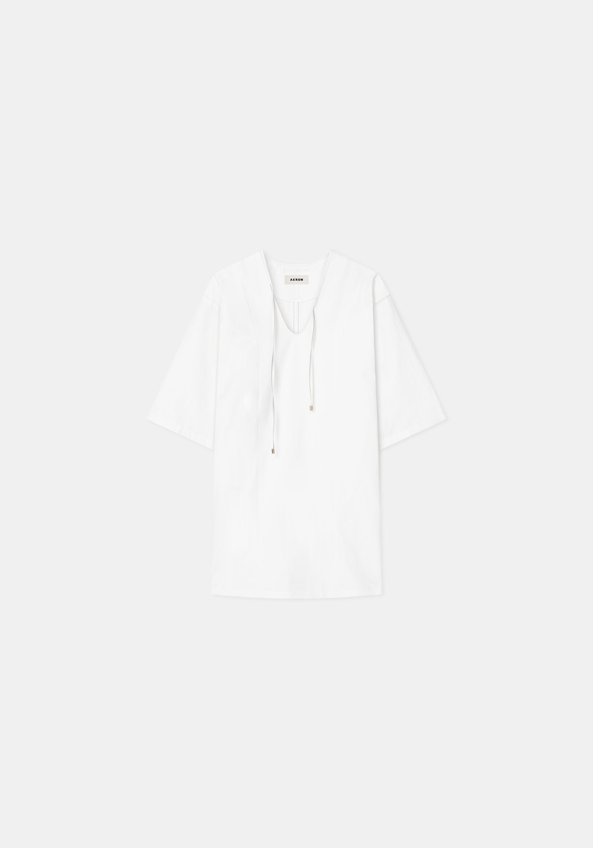 Robe midi Chapman à manches courtes - White