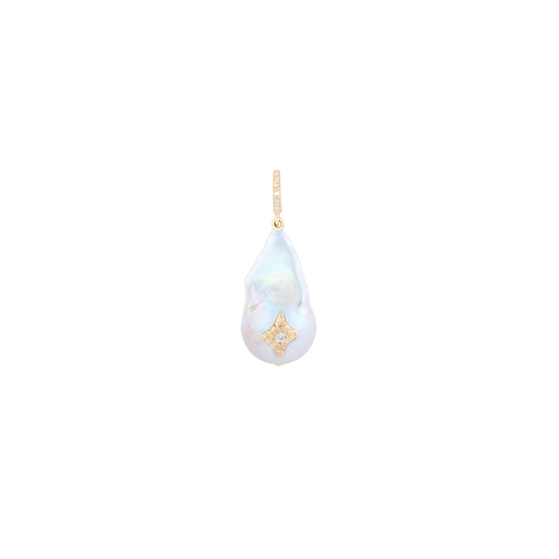 Mono boucle d'oreille Charlie N°2 en or sertie de diamant - Diamant & Perle