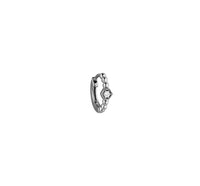 Mono créole Charmante petit modèle en or noir 18K sertie d'un diamant - Or noir