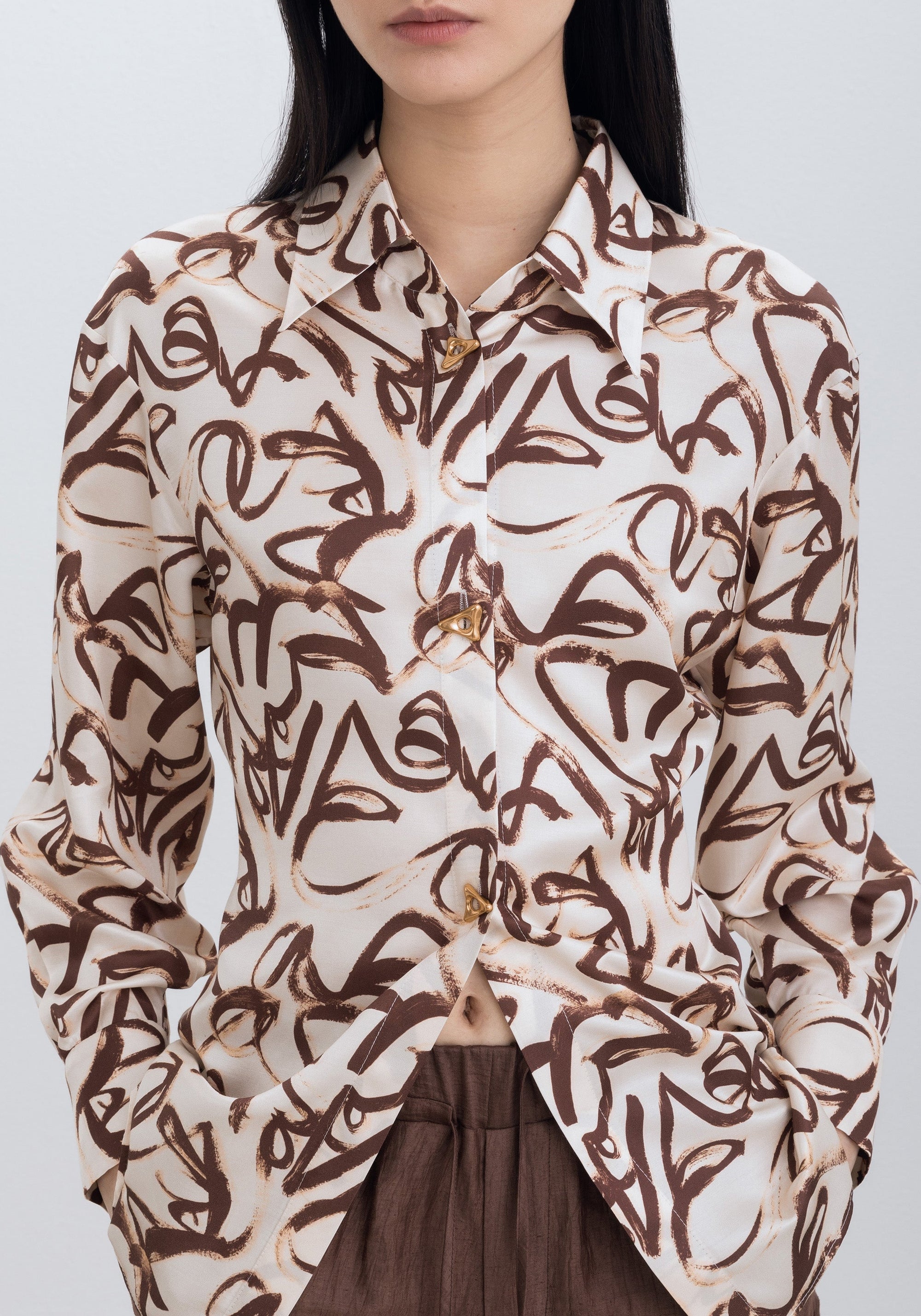 Chemise Chase en soie mélangée - Sienna