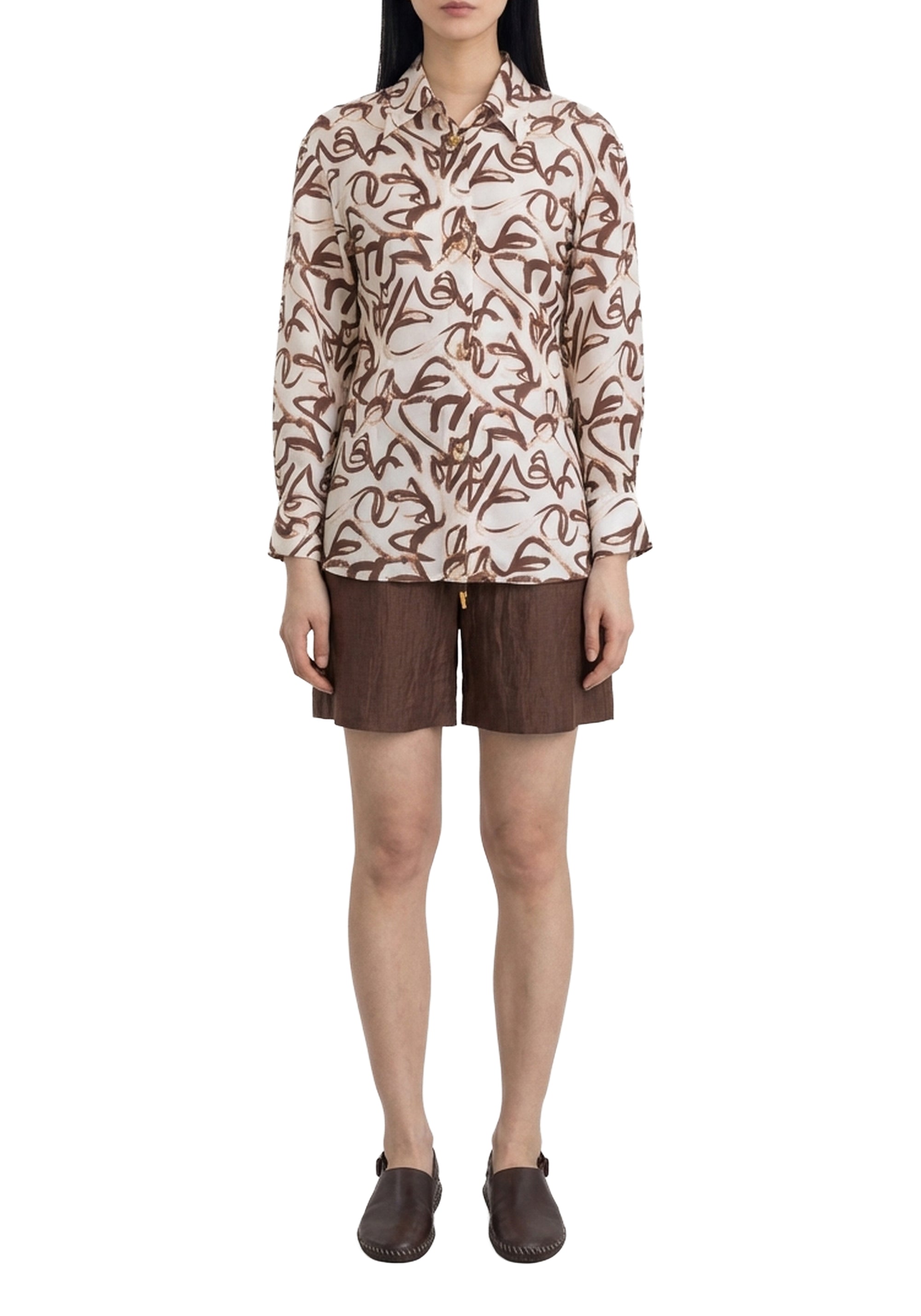 Chemise Chase en soie mélangée - Sienna
