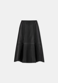 Jupe Chateau en cuir - Black