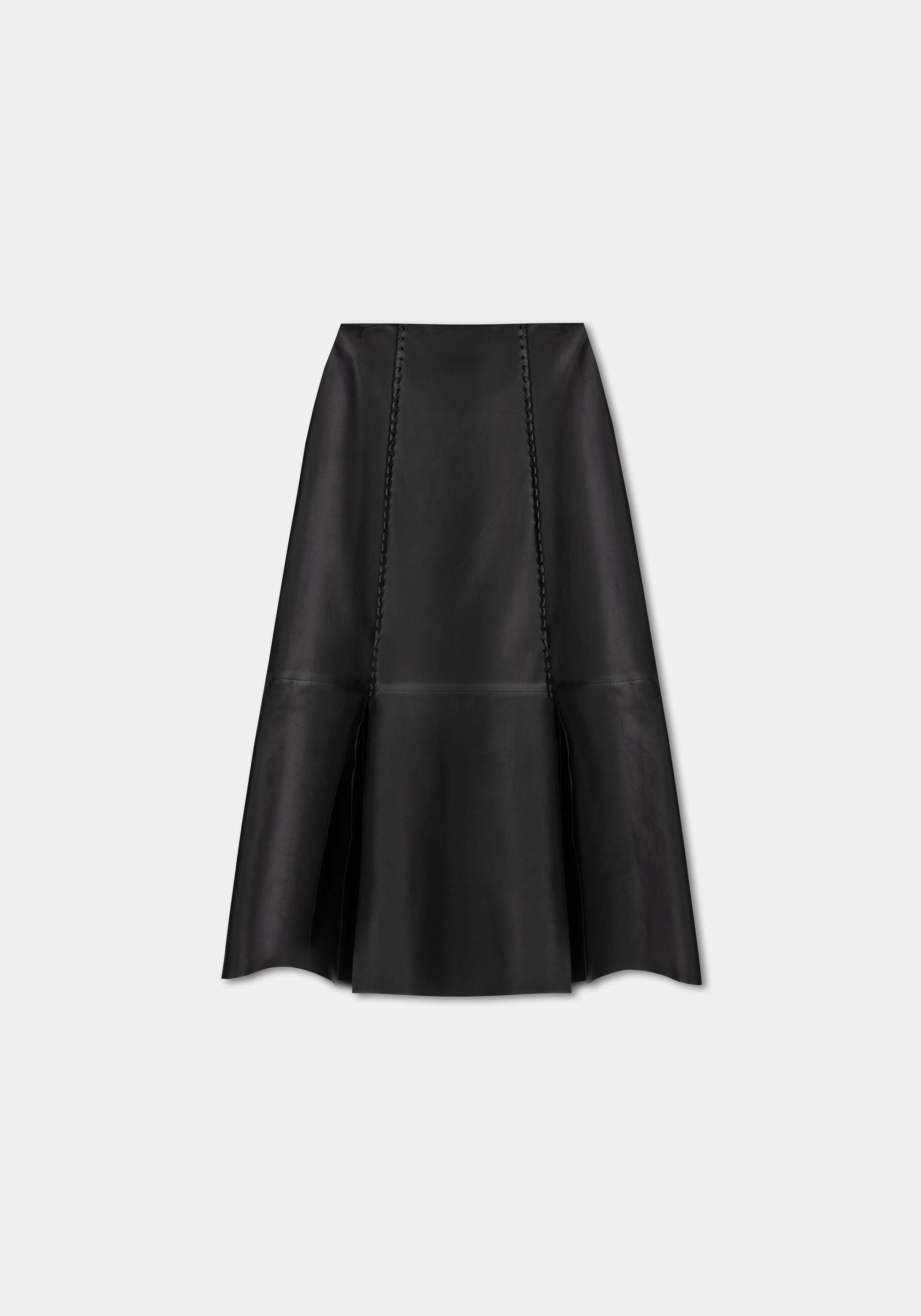 Jupe Chateau en cuir - Black