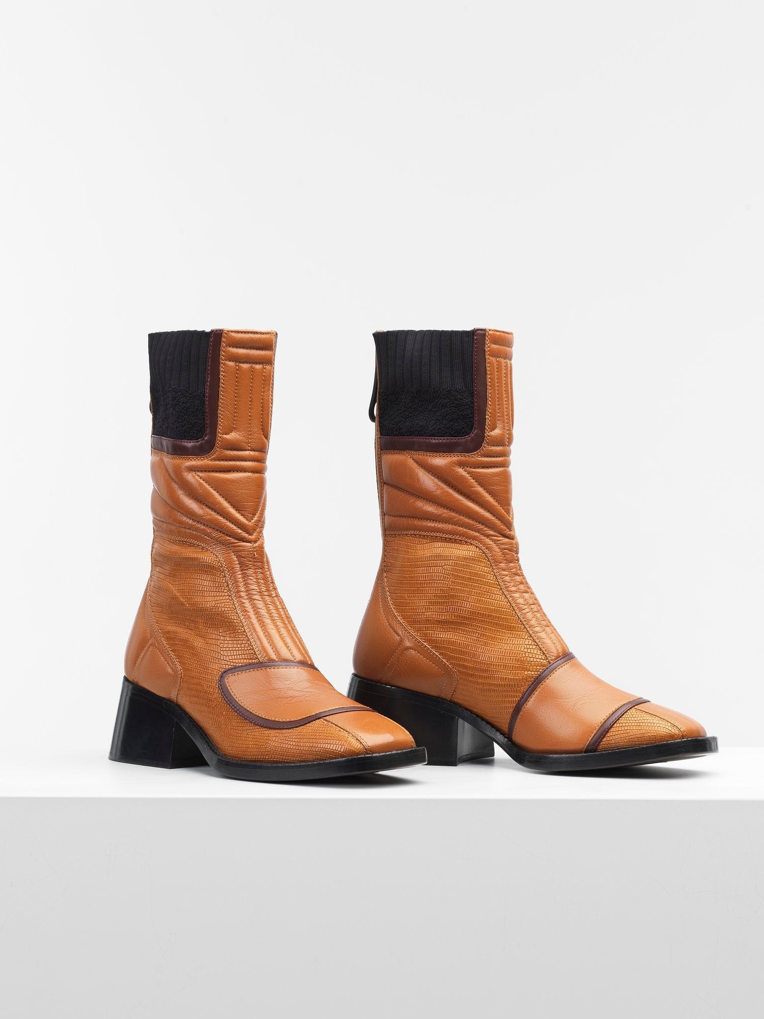 Bottines hautes Bell en cuir - Canyon Brown