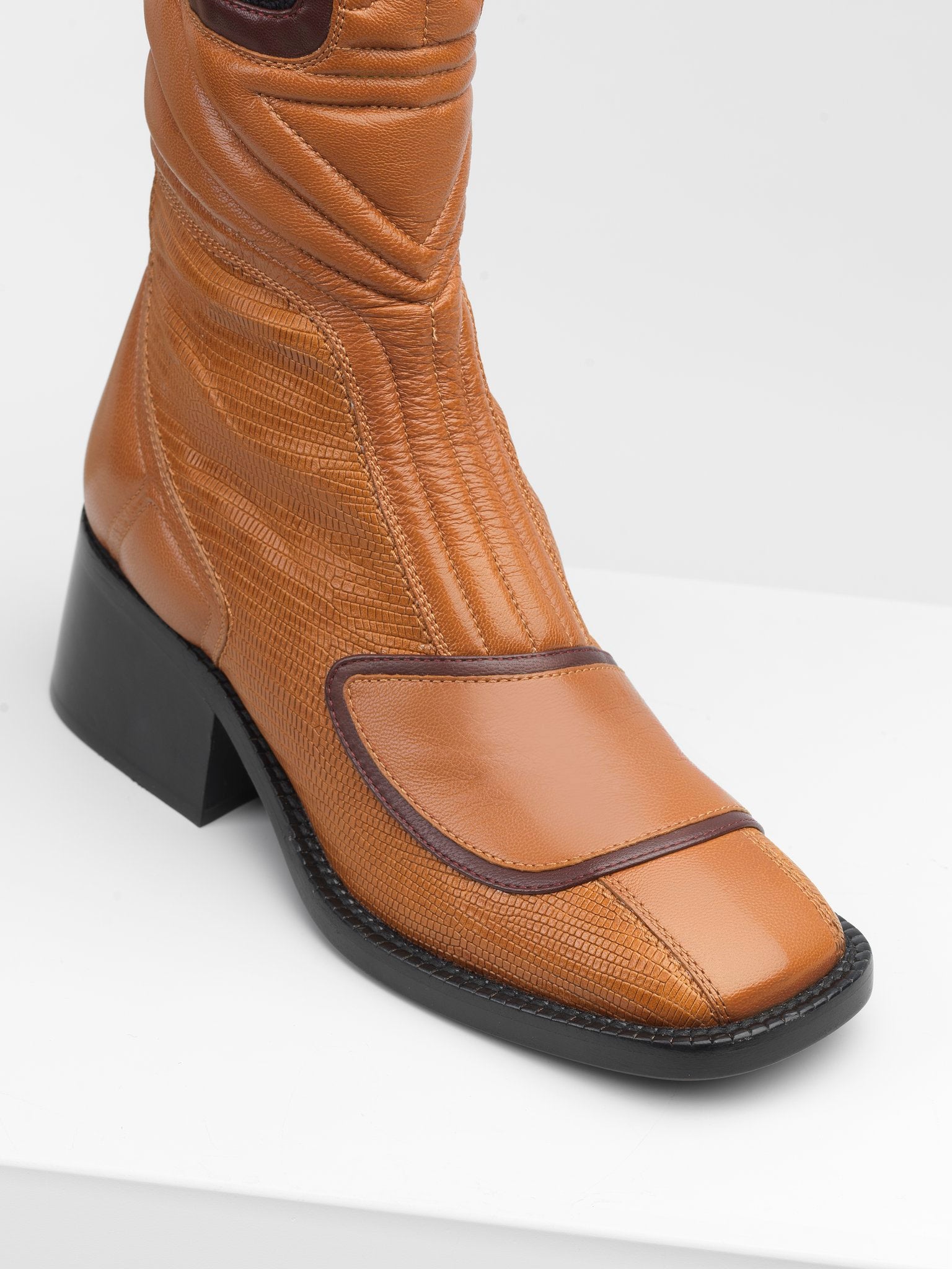 Bottines hautes Bell en cuir - Canyon Brown