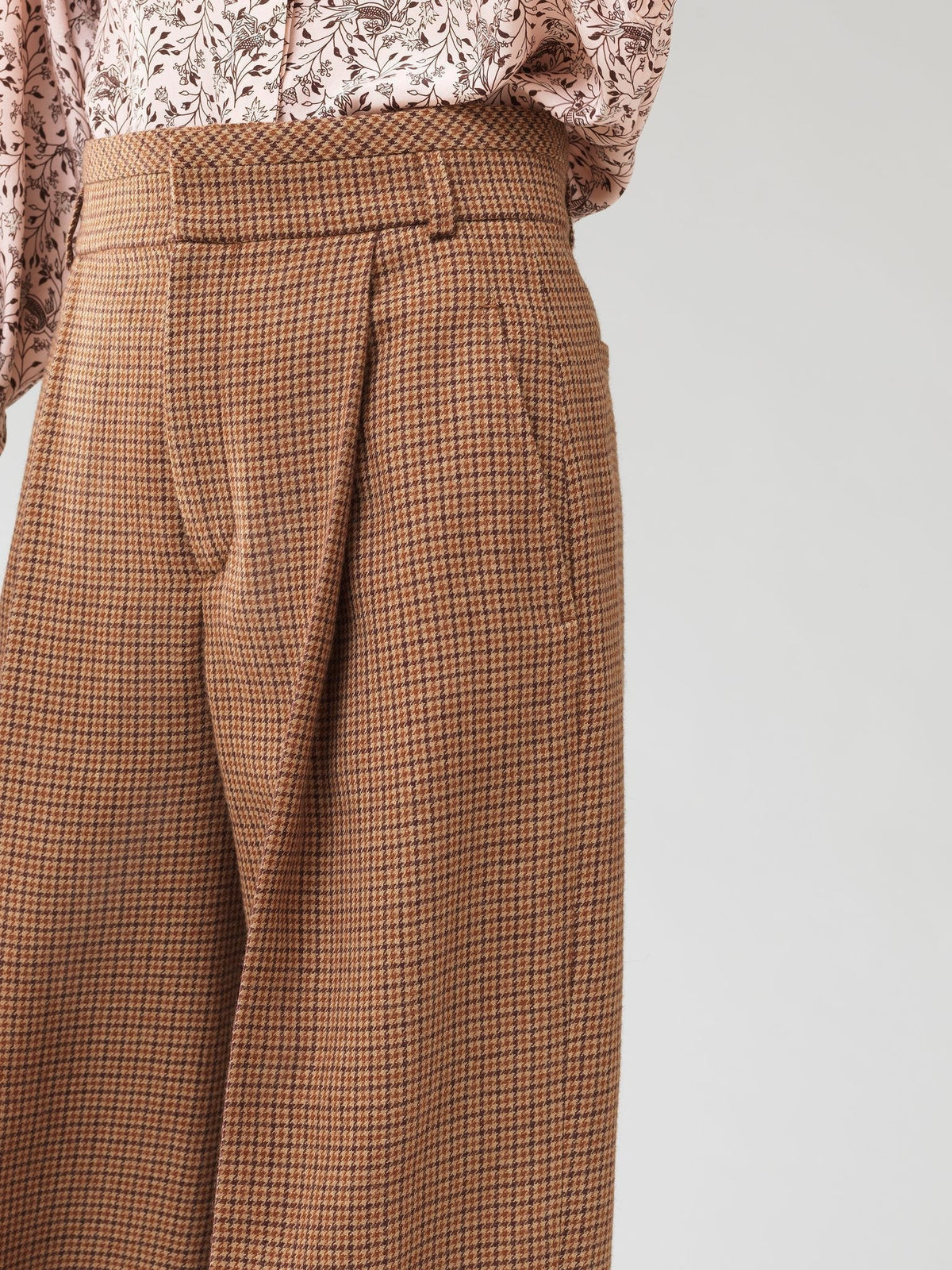 Beige & Brown TROUSERS - Beige & Brown