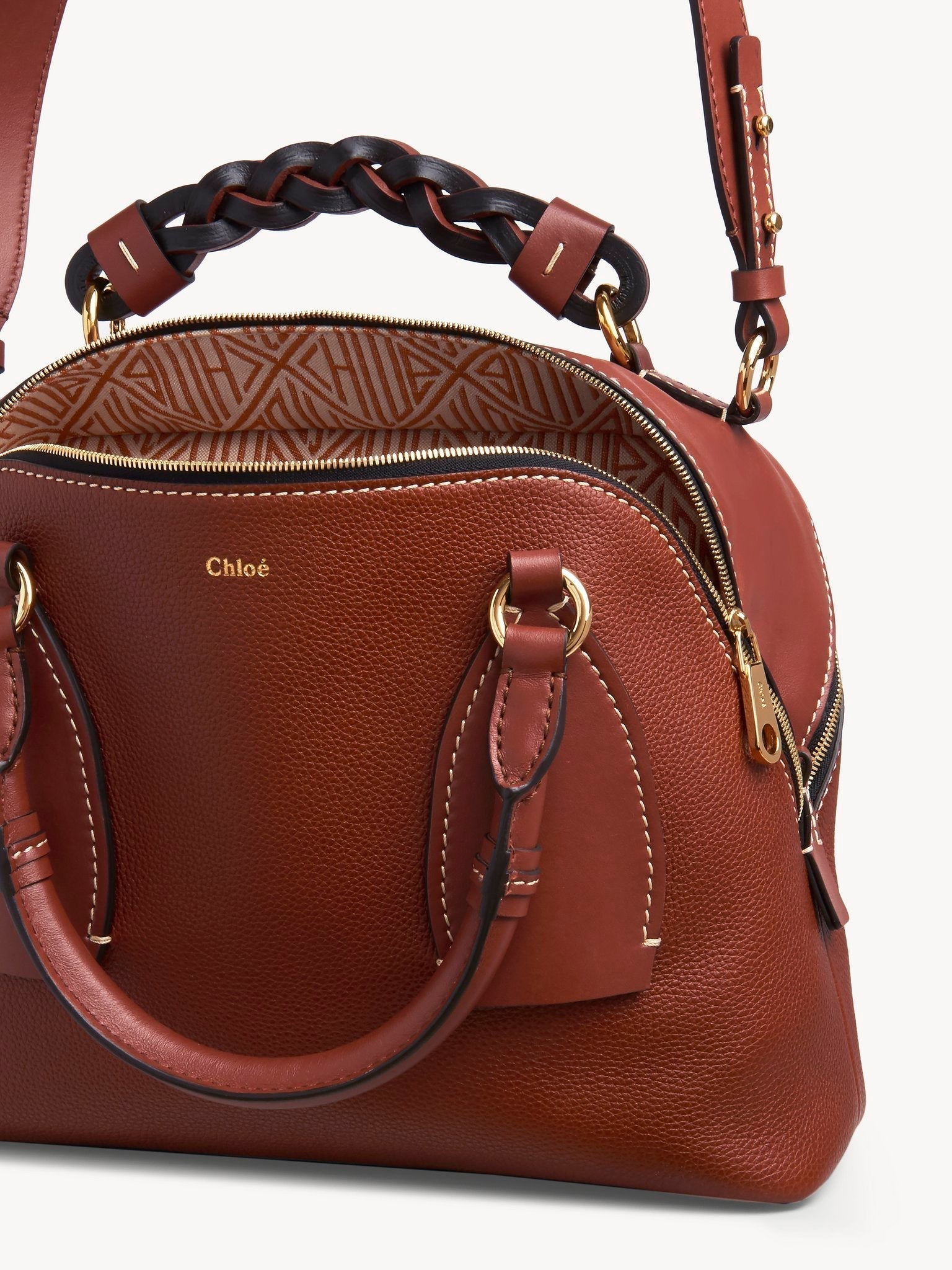 Sac de jour Daria en cuir - Sepia Brown
