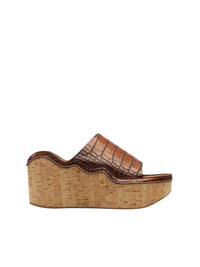 BASEPLUS_Caramello WEDGE MULES - Caramello