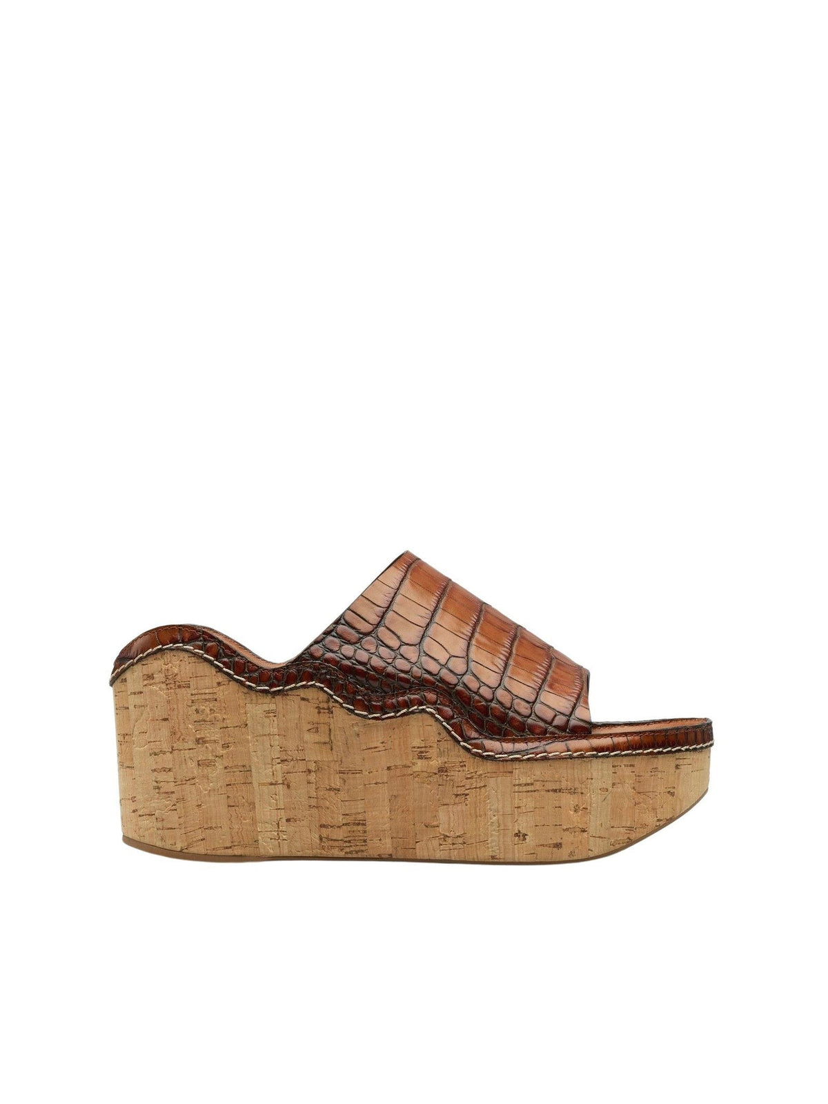 BASEPLUS_Caramello WEDGE MULES - Caramello