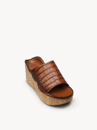 BASEPLUS_Caramello WEDGE MULES - Caramello