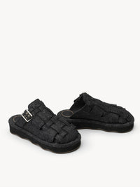Charcoal Black SLIPPERS - Charcoal Black