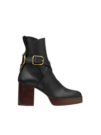 BASEPLUS_Black ANKLE BOOTS - Black