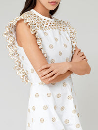 White & Beige DRESS - White & Beige