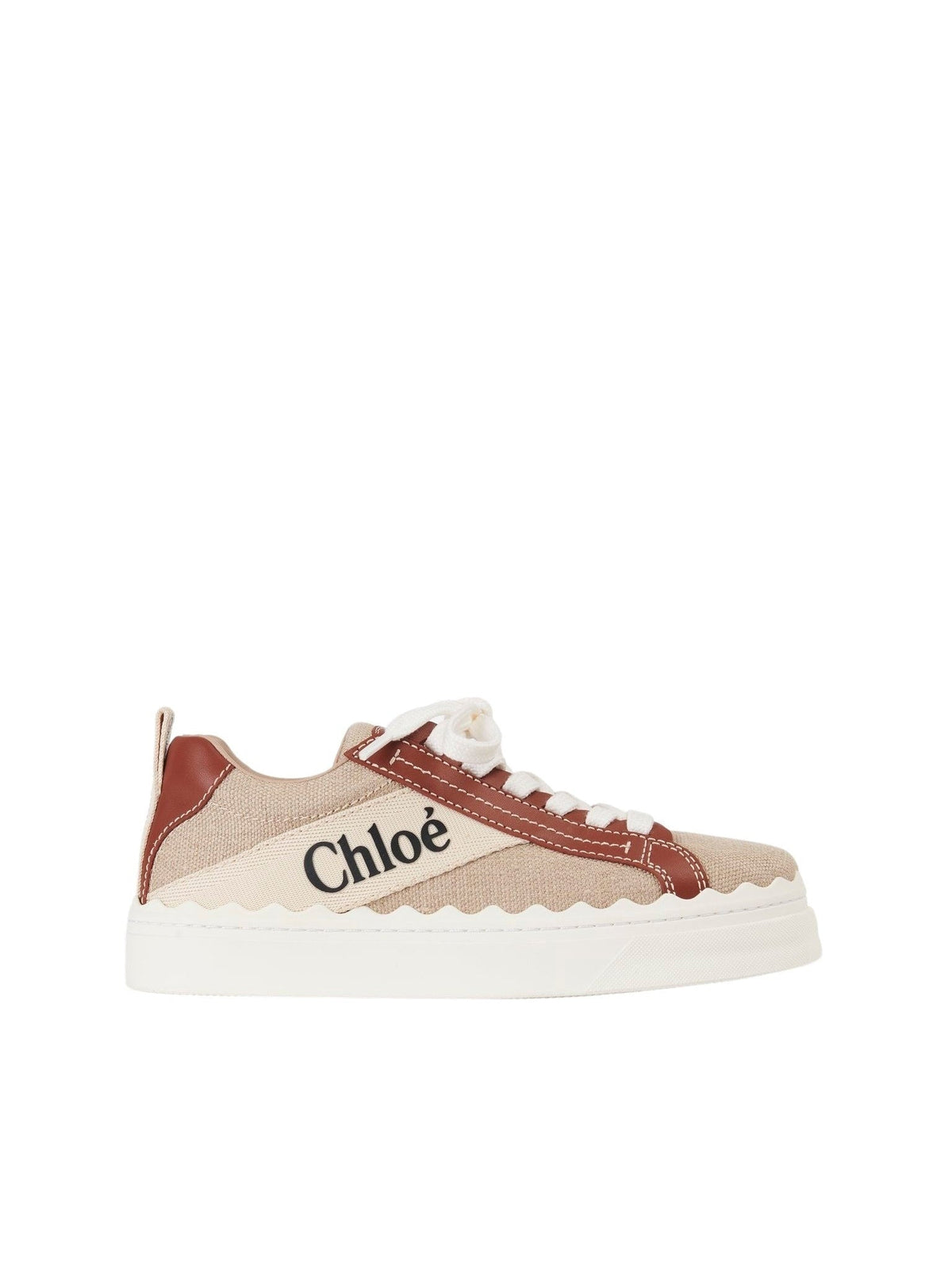 BASEPLUS_White & Brown SNEAKERS - White & Brown