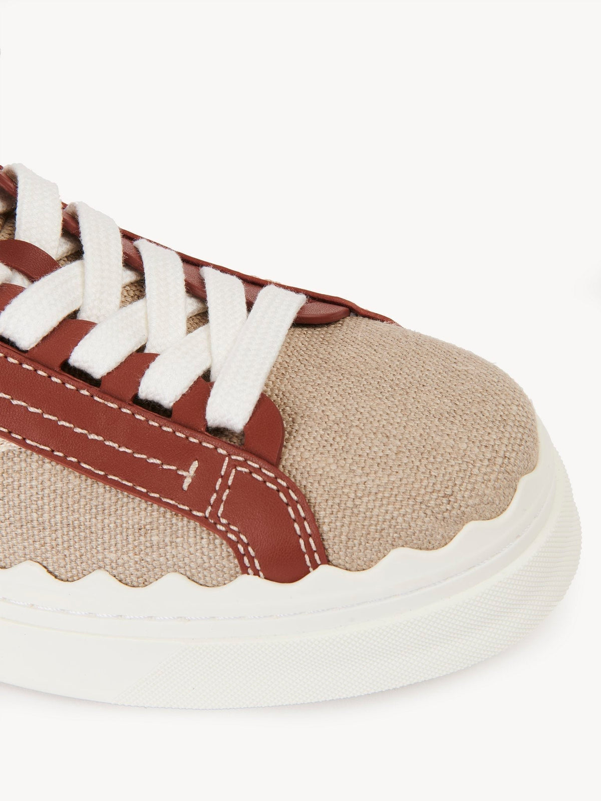 BASEPLUS_White & Brown SNEAKERS - White & Brown