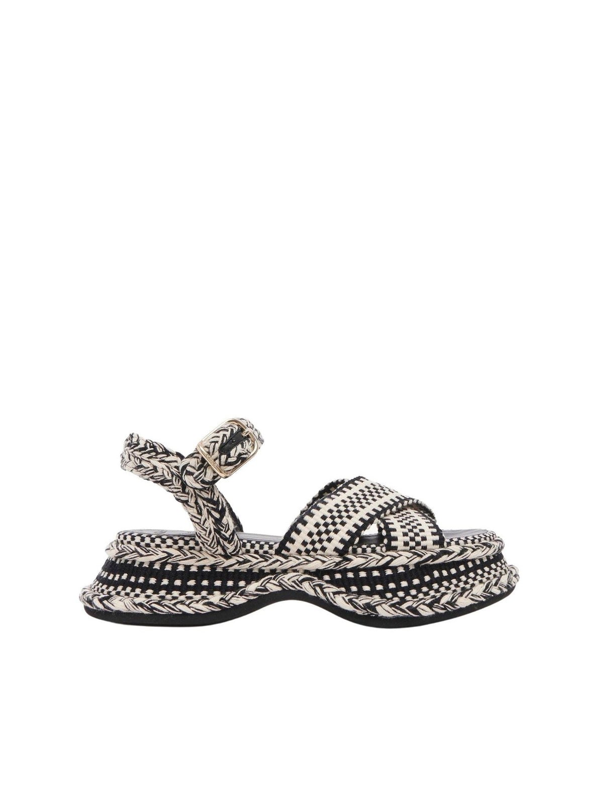 BASEPLUS_White & Black SANDALS - White & Black