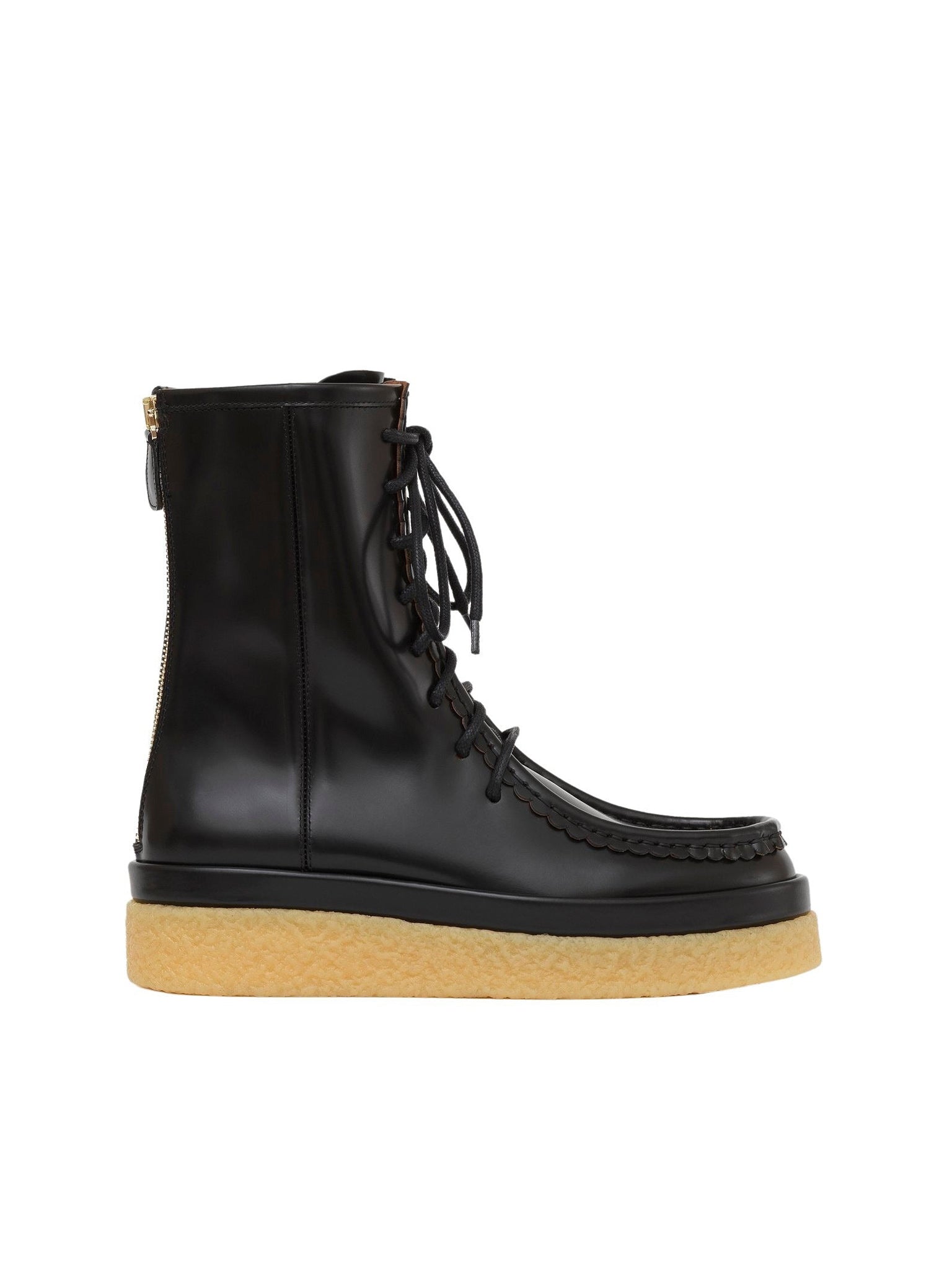 Bottines à lacets en cuir - Black
