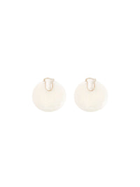 BASEPLUS_White EARRINGS - White