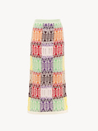 Jupe patchwork en cachemire - Multicolor