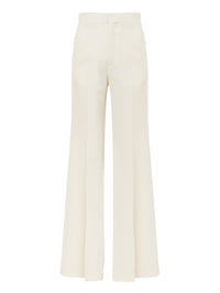 Pantalon évasé en soie - Seedpearl Beige