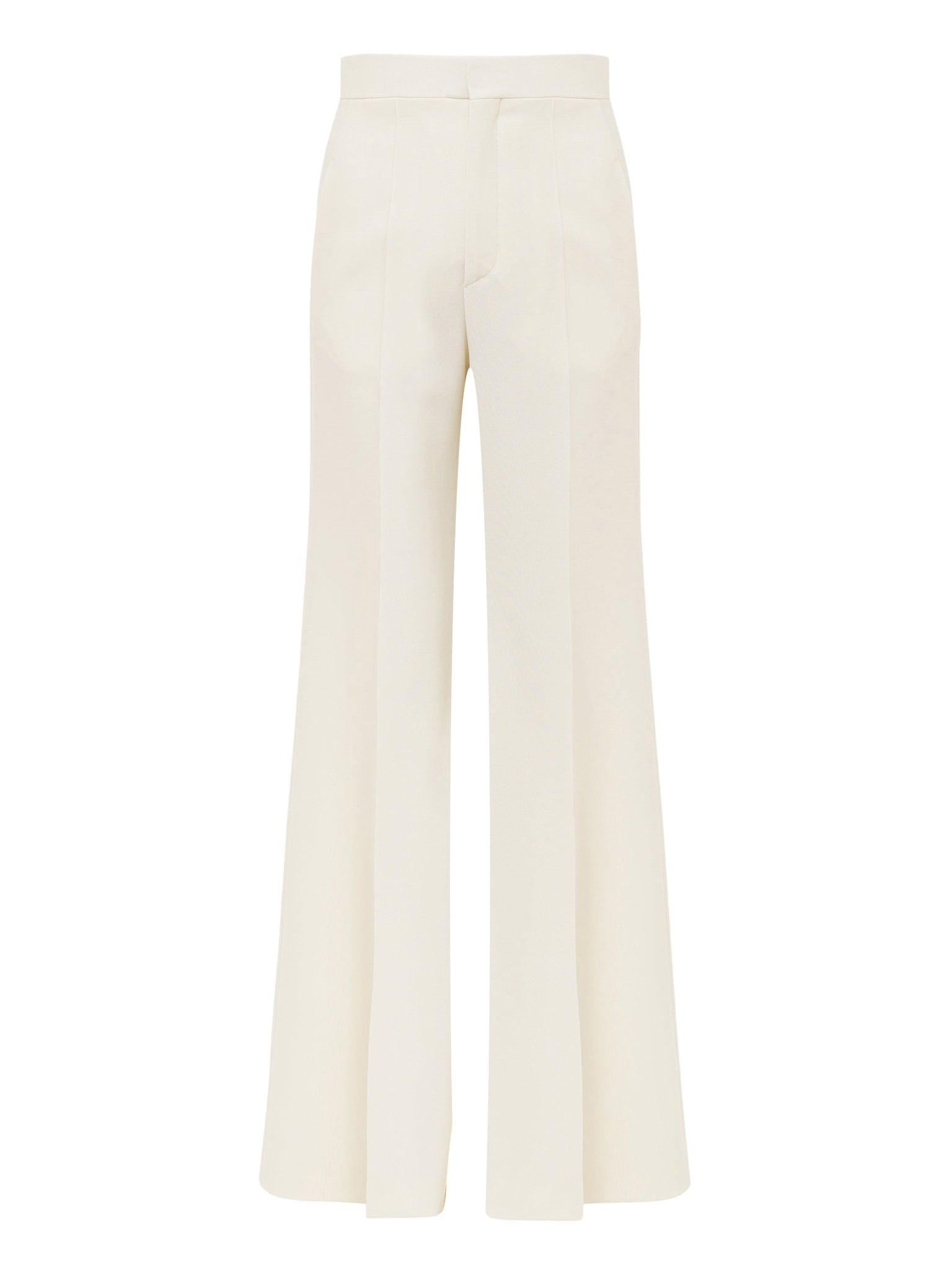 Pantalon évasé en soie - Seedpearl Beige