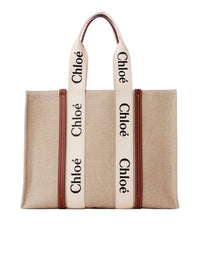 White & Brown LARGE TOTE - White & Brown