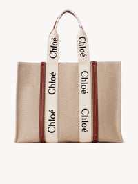 White & Brown LARGE TOTE - White & Brown