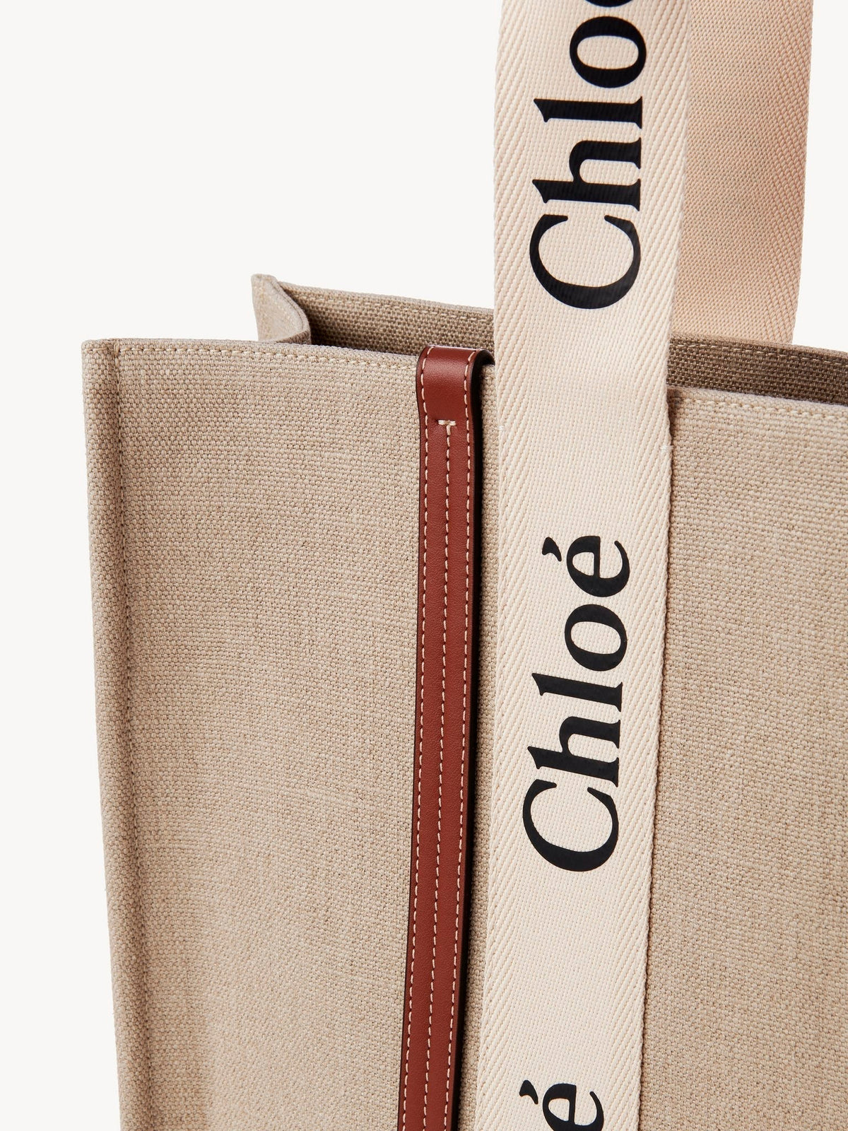 White & Brown LARGE TOTE - White & Brown