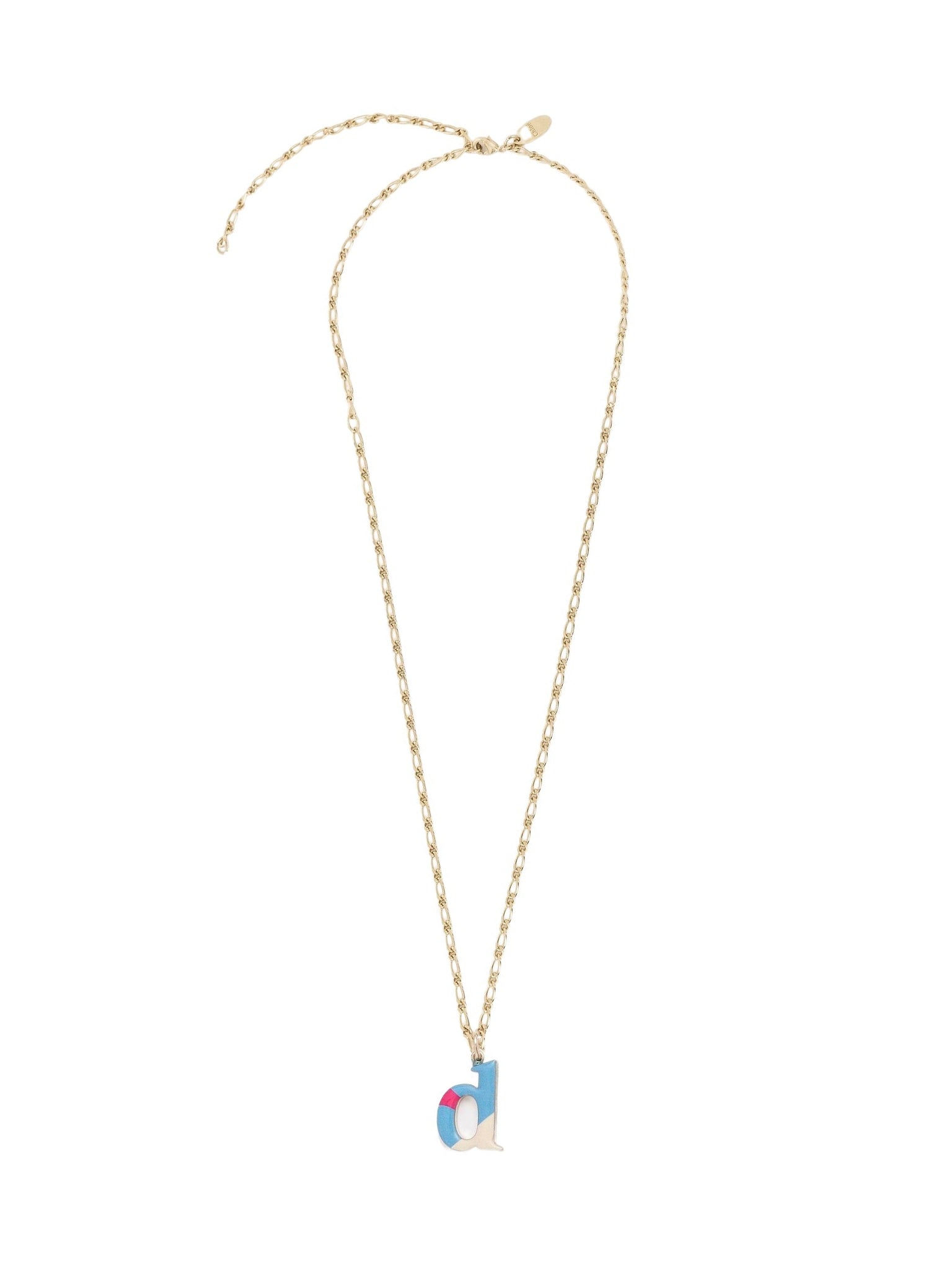 Collier Alphabet Multicolor en laiton - Gold D