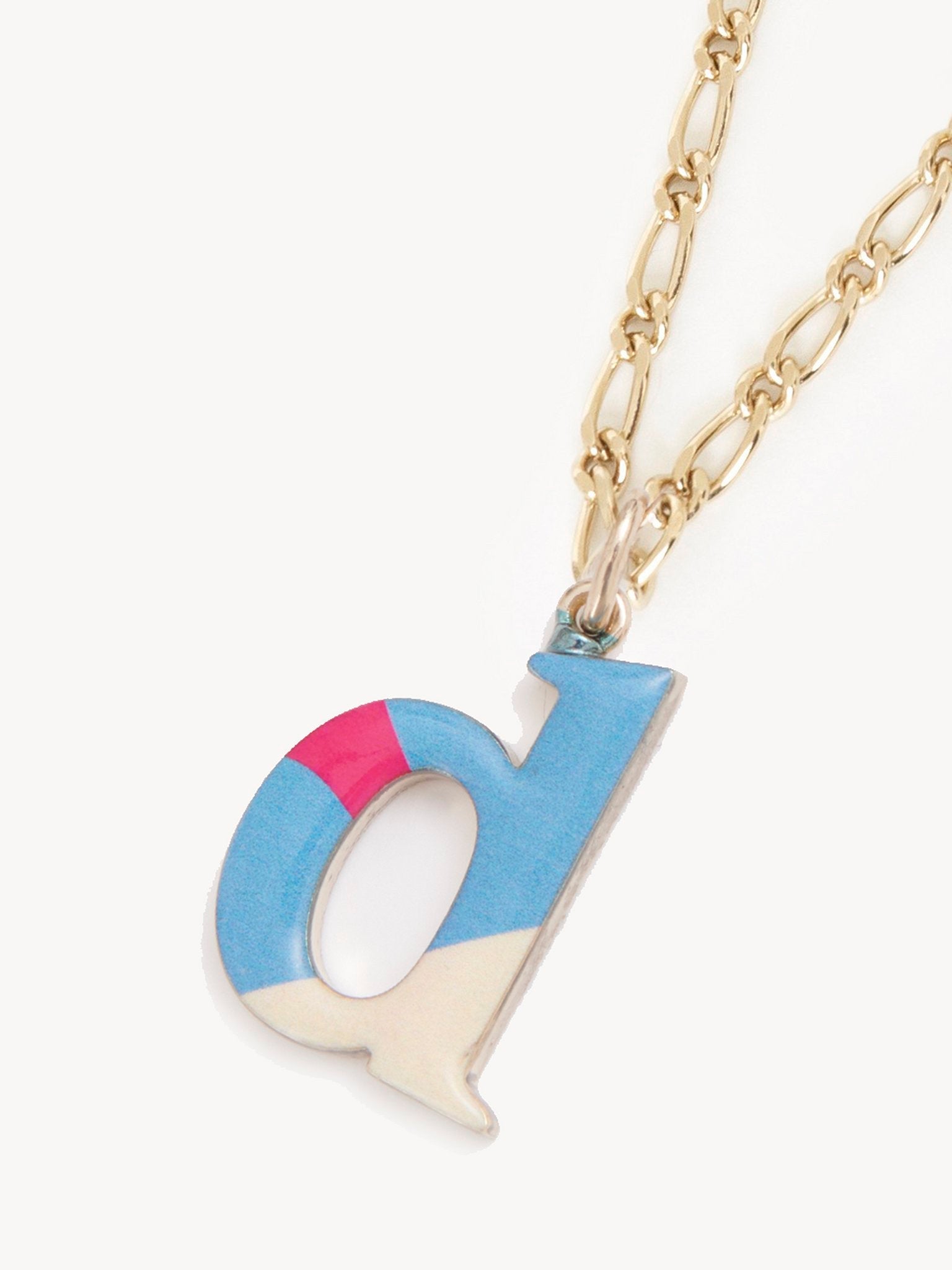 Collier Alphabet Multicolor en laiton - Gold D