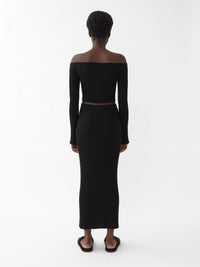 BASEPLUS_Black SKIRT - Black